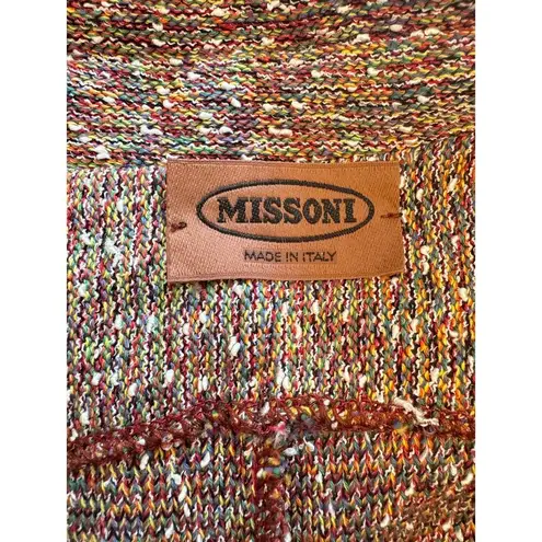 Missoni RARE Vintage Knit Sweater Blazer Shacket Orange Tag Size 52 (US 16)