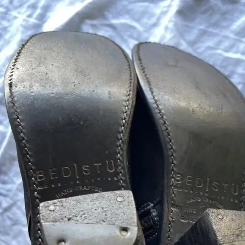 Bed Stu Cobbler Yurisa Booties Boots Women's Sz 6.5 Leather Ankle Black Rustic