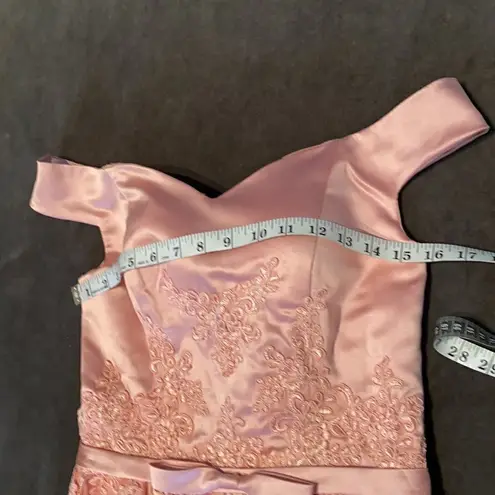 Women’s Dusty Pink Off The Shoulder Short Prom Party Dress CorsetBack Size 4 NWT Pink