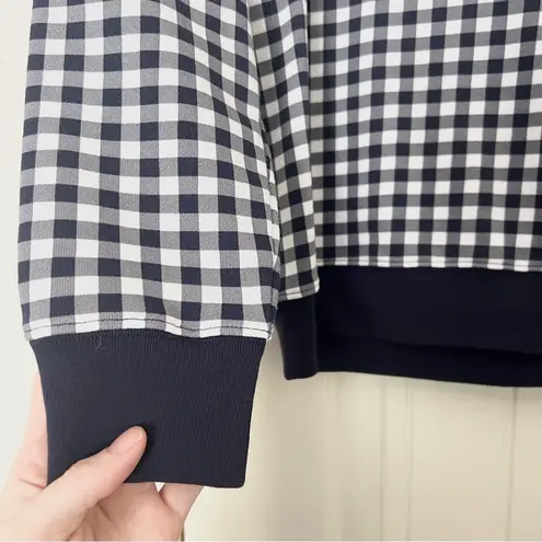 Draper James NWT Natalie Sweatshirt in Navy Gingham