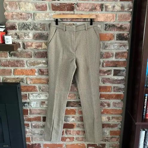 ALC Frank A.L.C Edwin Split Hem Plaid Print Pants, 8