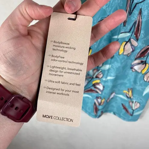 Calia Move Fitted Garden Gate Blue Floral Tank Top Size XS