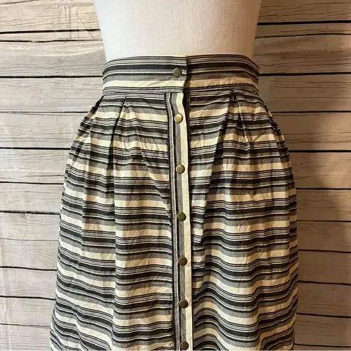 Corey Lynn Calter Black and Cream Striped Skirt Size 4