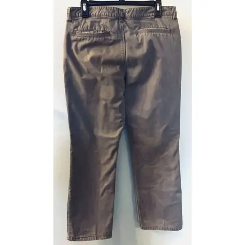 Natural Reflections Flannel Lined Womens Grey Twill Pants - 10