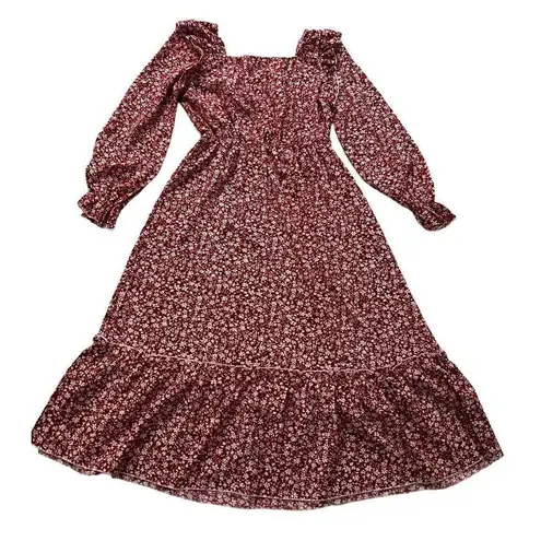 ANNA KASI California Red Floral Dress size M Pink Size M