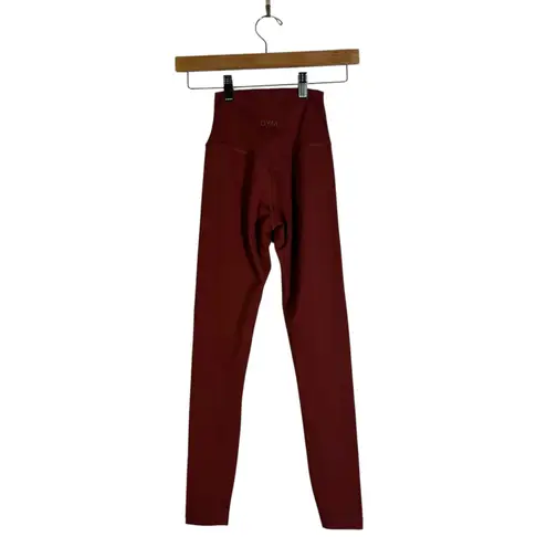 DYM Leggings Womens 2XS Burgundy High Rise Stretch Athleisure Yoga Pilates Brown Size XXS