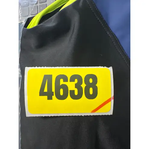 Women's Swimsuit One Piece Blue Black UPF 50+ Yoga Training Medium