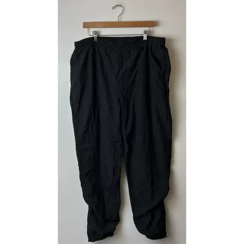 Reebok Vintage Windbreaker  Pants Black XL Extra Large Athletic Running Tracksuit