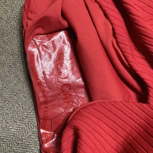 Red Carter New. plunge swimsuit. Retails $189 large