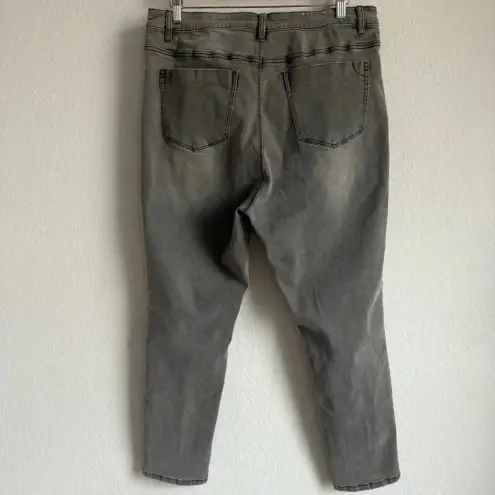 Gibson Latimer  Denim Light Wash Gray Stretch   Tapered Legs Women’s‎ Size 18 - Image 3