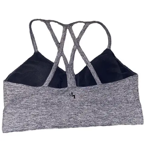 JoyLab ✨ Charcoal Heather Grey Strappy Longline Brushed Jersey Sports Bra✨