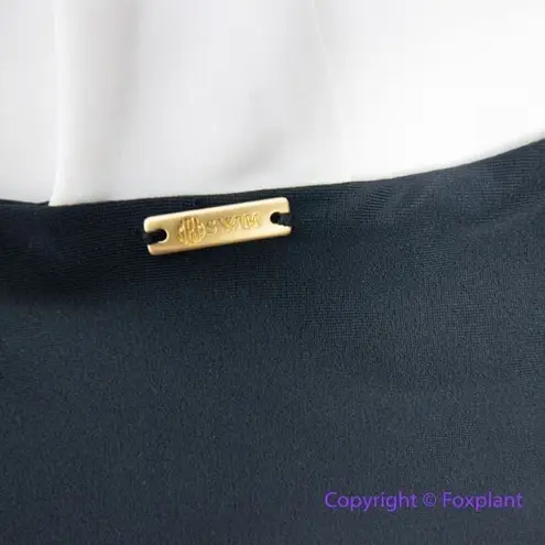 NEW MBM swim one piece swimsuit colorblock, size S Black