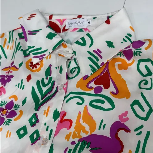 Shop The Mint All I Want White Abstract Tiered Dress size XL