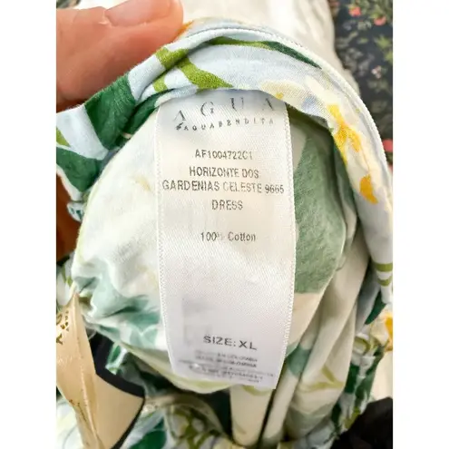 Agua by Agua Bendita | Horizonte Mini Dress in Celeste Blue Yellow Floral | XL