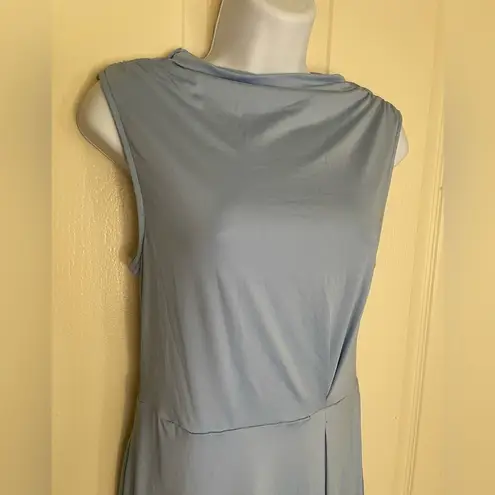 Collective Concepts Sleeveless Asymmetric Hem Dress - light blue color