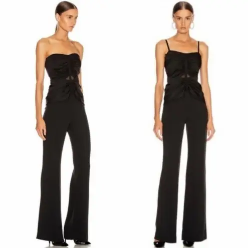 JONATHAN SIMKHAI Ruched Strapless Jumpsuit Size 4 Black Minimalist Formal