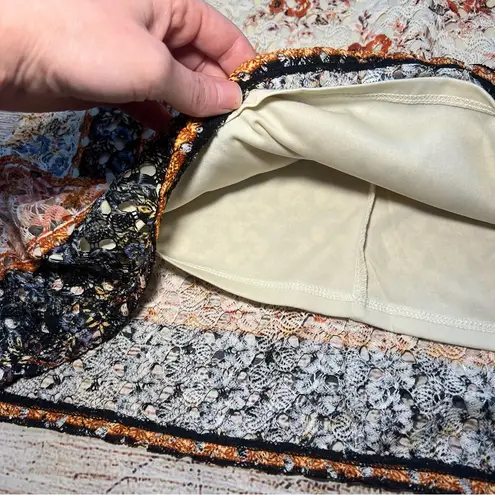 Love Fire Crochet Halter Top Boho Fairy Blouse Romantic Womens Size Small Hippie Blue