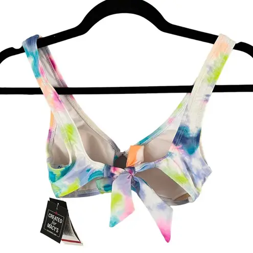 California Waves NWT Multicolor Tie Dye Adjustable Bikini Swimsuit Top Sz XS