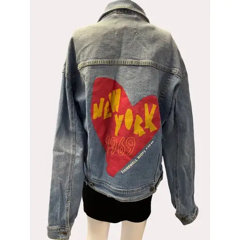 New York 1969 Women's Blue Jean Jacket Loose Fit Size S SKU 6244
