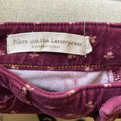 PilcroBurgundy corduroy   Boho chic Flare Jeans