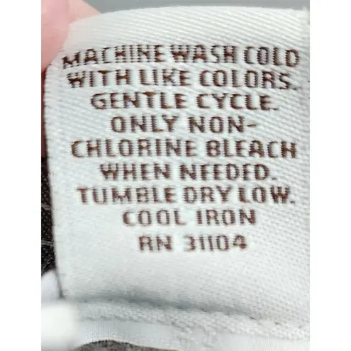 kim rogers Striped Career Pants High Waist Button Accent Size 14