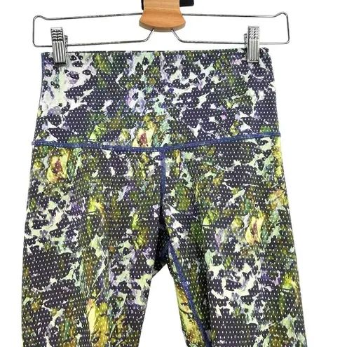 Lululemon  Dancing Warrior Wunder Under Crop Leggings Floral Pistachio‎ Size 6
