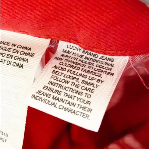 Lucky Brand  Red Distressed Sienna Boyfriend Jeans