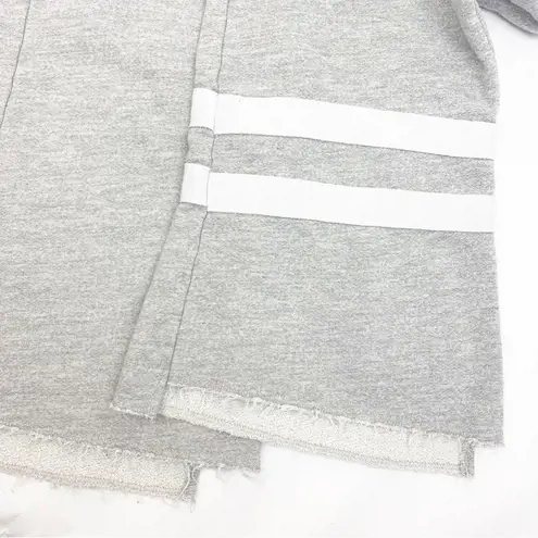 Sundry  Striped Ankle Flare Sweatpants Lounge Raw Hem: Heathered Grey/White