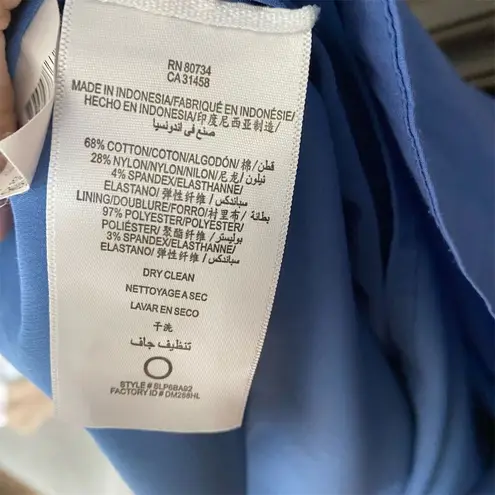 BCBGMAXAZRIA Women's Size 4 Blue Halter Ruffled Mini Length Dress