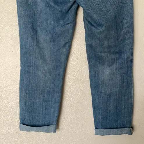 Seven7  Skinny Easy Fit Cropped Capri Length Roll Cuff Blue Jeans Denim Size 4