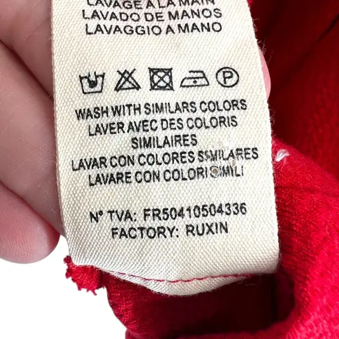 FRNCH Aldina A-Line V-Neck Mini Dress Red Size XS NWT