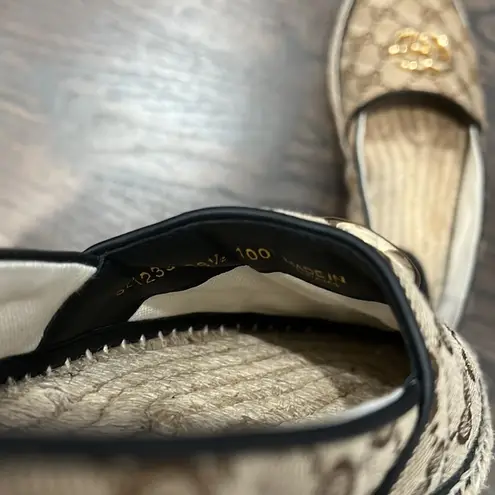 Gucci  women’s GG MATELASSÉ CANVAS ESPADRILLE 38.5