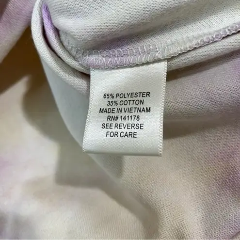 Kirious Women’s Reverse Tie Dye Long Sleeve Pullover Sweatshirt Purple Sz M NWT