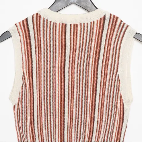 FLC Fair Liar Club Sleeveless Brown and Cream Striped Knit Top