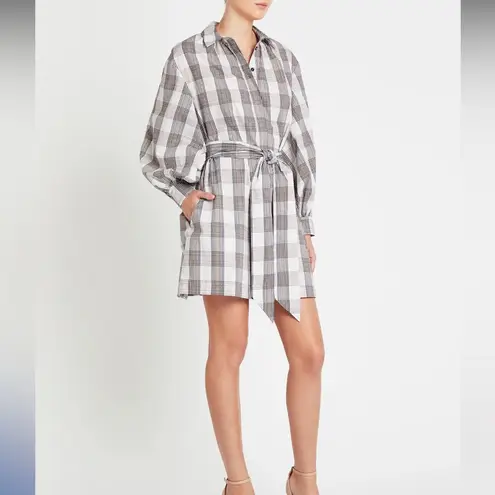 Baum und Pferdgarten LONG LANTERN SLEEVE AUBREE SHIRTDRESS WITH BELT SIZE M Blue