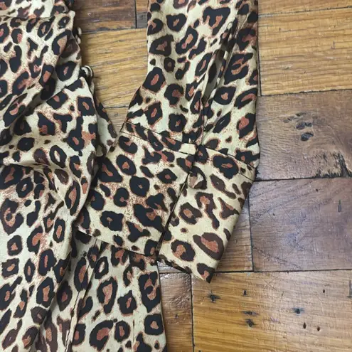 ZARA  cheetah print v-neck dress