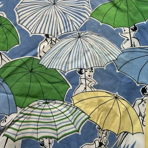 Venezia Lady's Umbrella Novelty Print Whimsical Artsy 100% Cotton Skirt Size 18 Multiple