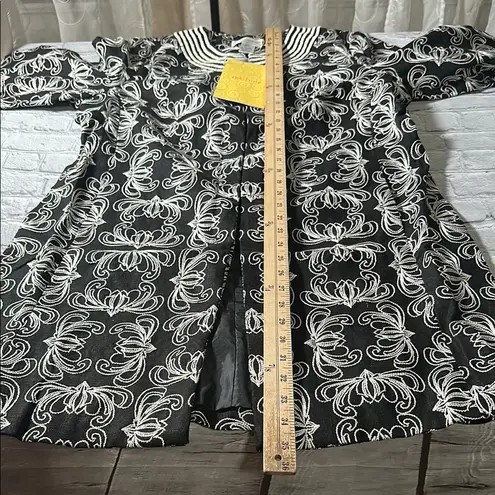 Vintage NEW Victor Costa Occasion QVC Beaded Embroidered Jacket Duster Blazer M Black Size M