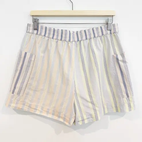 Rails Striped Poplin Multicolor Elastic Waist Boxer Shorts Pastel Size Large