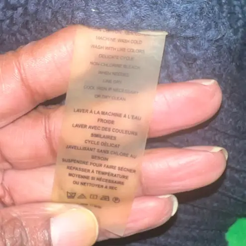 margaret o'leary Margaret O’Leary 100% Cotton Navy Blue Open Front Cardigan Sweater size Medium