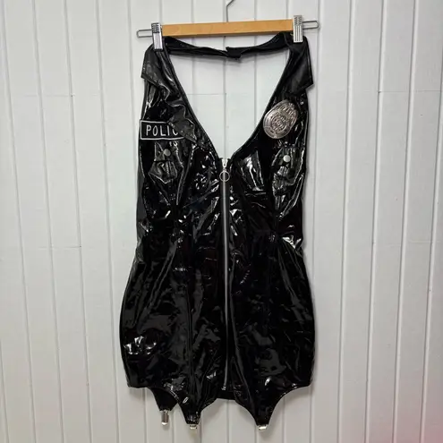 Spirit Shiny Black Police Bodysuit Size M