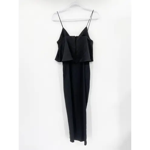 Shona joy Luxe Frill Cocktail Dress Black Onyx Size 2 NWT