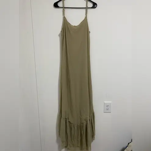 Mia Joy Elegant Olive Green Maxi Dress Size L