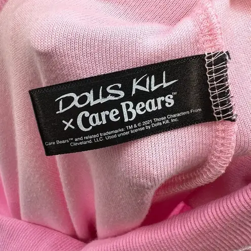 Dolls Kill  x Care Bears Velour Track Pants Cheer Bear‎ Pink Y2K Size Medium
