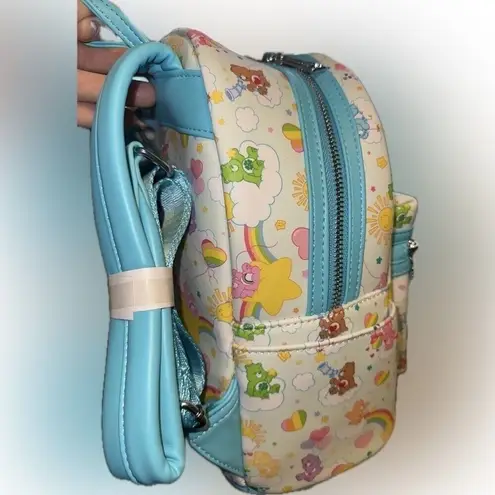 Lounge Fly Care Bears 40th Anniversary Mini Backpack Rainbow Cloud Pastel