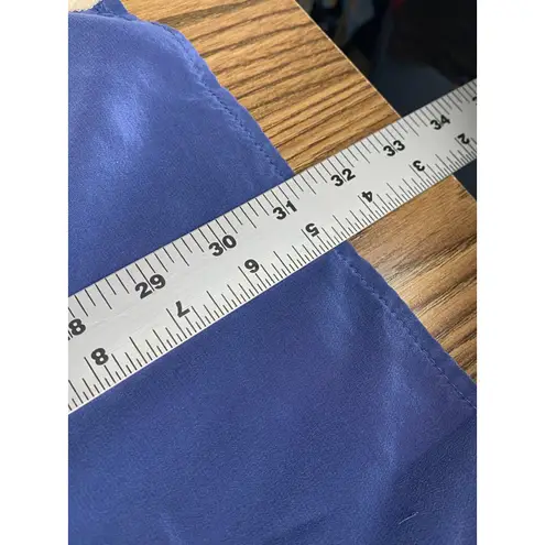 Geren Ford Silk Navy Cream Deep V Mini Dress Indie Minimalist Y2K Blue