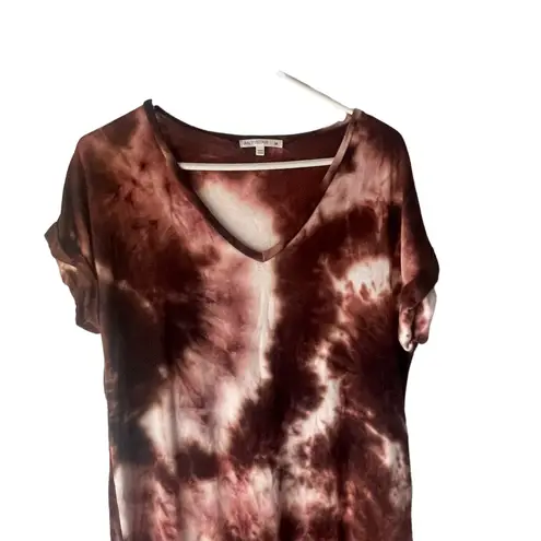 Antistar  Women's Size Medium Earth Tones‎ Brown Soft Tie Dye T Shirt Dress