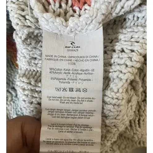 Rip Curl  Sedona Cream Hooded Knit Sweater Womens Sz S Cozy Casual (No Strings)