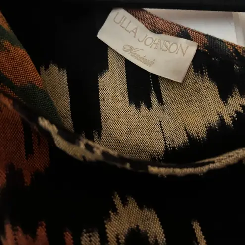 Ulla Johnson Idra Dress Black Iris 100% Cotton Size 0 One Shoulder Asymmetric