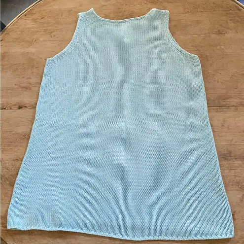Vintage In Due Time Maternity Sz M Powder Blue Sleeveless Chunky Knit Sweater